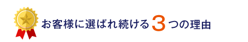 お客様に選ばれる３つの理由 [Plaidea]